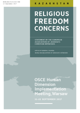 Statement by the European Association of Jehovah's Christian Witnesses - Kazakhstan