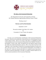 Religious Discrimination Faced by the Ecumenical Patriarch in Turkey