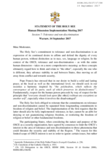Statement of the Holy See