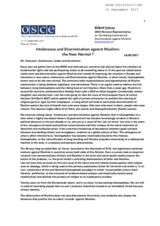 Intolerance and Discrimination against Muslims: the New Normal ?