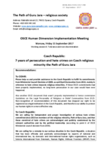 7 years of persecution and hate crimes on Czech religious minority the Path of Guru Jara