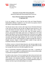 Statement by Austrian OSCE Chairmanship 2017