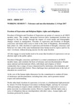 Freedom of Expression and Religious Rights: rights and obligations