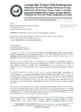 Statement on the right to education of the Turkish community in Western Thrace