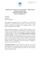 Statement by the Republic of Slovenia