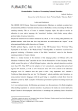 Ukraine-Baltics: Practices of Persecuting National Minorities