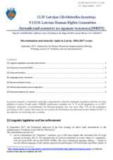 Discrimination and minority rights in Latvia: 2016-2017 events