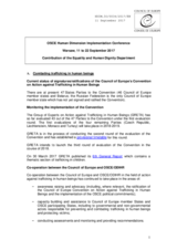 Contribution of the Equality and Human Dignity Department