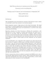 Statement by the Czech Republic