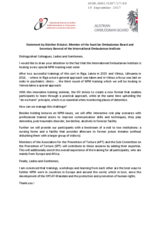 Statement by Dr. Guenther Kraeuter