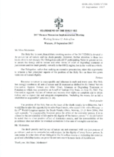 Statement of the Holy See