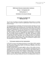 The Council of Europe and the Rule of Law