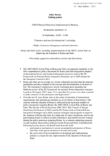 Introduction by Dr. Iulius Rostas, Chair in Romani Studies, Central European University