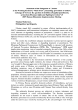 Statement of the Delegation of Ukraine