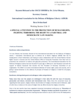 A special attention to the protection of human rights, fighting terrorism, the right to a fair trial  and democratic law-making