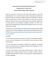 Recommendations of the Civic Solidarity Platform on torture prevention