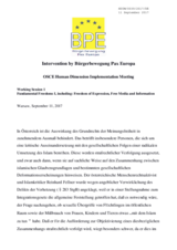 Intervention by B&uuml;rgerbewegung Pax Europa