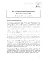 Human Rights Education and Youth