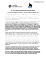 Joint statement of Lawyers for Lawyers and Justice International