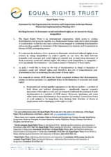 Statement by the Equal Rights Trust