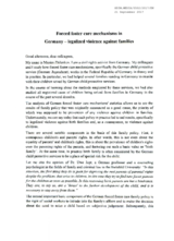 Forced foster care mechanisms in Germany legalized violence against families