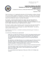 Statement by the United States of America