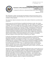 Statement by the United States of America