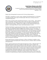 US Remarks to the Opening Session of the Human Dimension Implementation Meeting