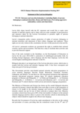 Statement of the Latvian delegation