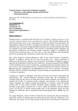 Rapporteur's Report for Working Session 3