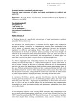 Rapporteur's Report for Working Session 4