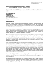 Rapporteur's Report for Working Session 6