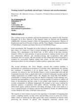 Rapporteur's Report for Working Session 8