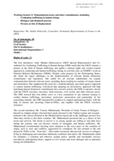 Rapporteur's Report for Working Session 11