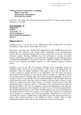 Rapporteur's Report for Working Session 13