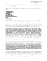 Rapporteur's Report for Working Session 14