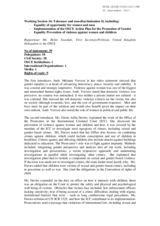 Rapporteur's Report for Working Session 16