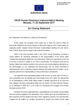 Statement by the European Union