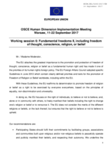 Statement by the European Union