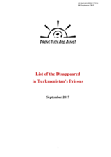 Report: List of the Disappeared in Turkmenistan&rsquo;s Prisons