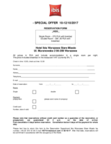 2017 Human Dimension Seminar: Hotel Special Rates and Booking Forms - Ibis Hotel