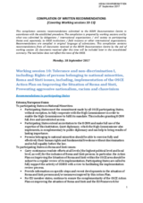 Compilation of written recommendations covering working sessions 10-13