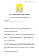 Intervention by Buergerbewegung Pax Europa