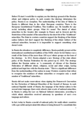 Xenophobia and Radicalism in Russia 2016 - Report