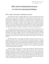 Speech on "Deradicalization in Central Asia"