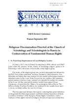 Statement by the Church of Scientology - Russian Federation
