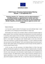 Statement by the European Union