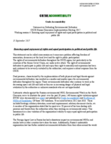 Statement on defending environmental defenders