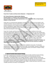 Statement by the Pavee Point Traveller and Roma Centre