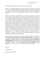 Statement by Roma Rights Activist